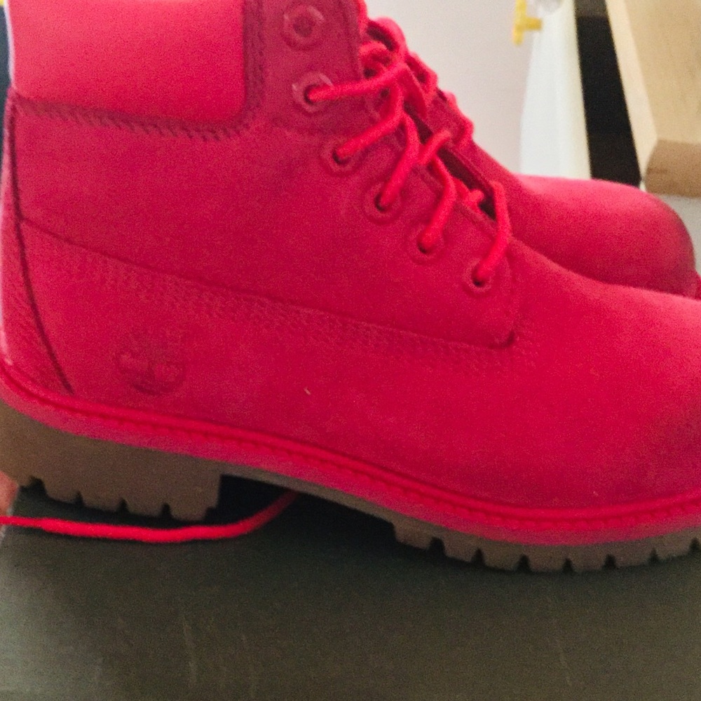 Timberland boots (girls) size 1, pink